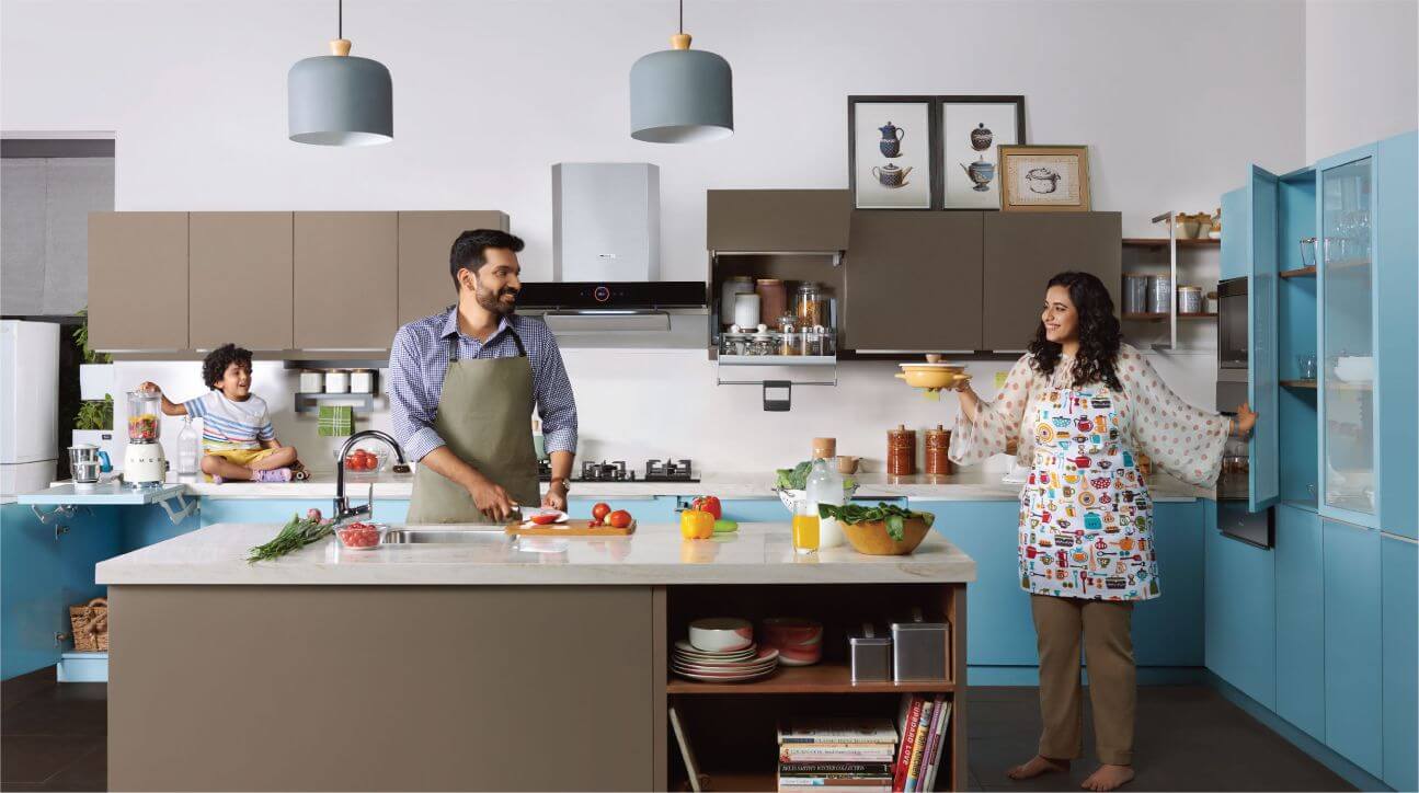Modular Kitchens and Wardrobe Designs in India   Sleek Kitchens ...